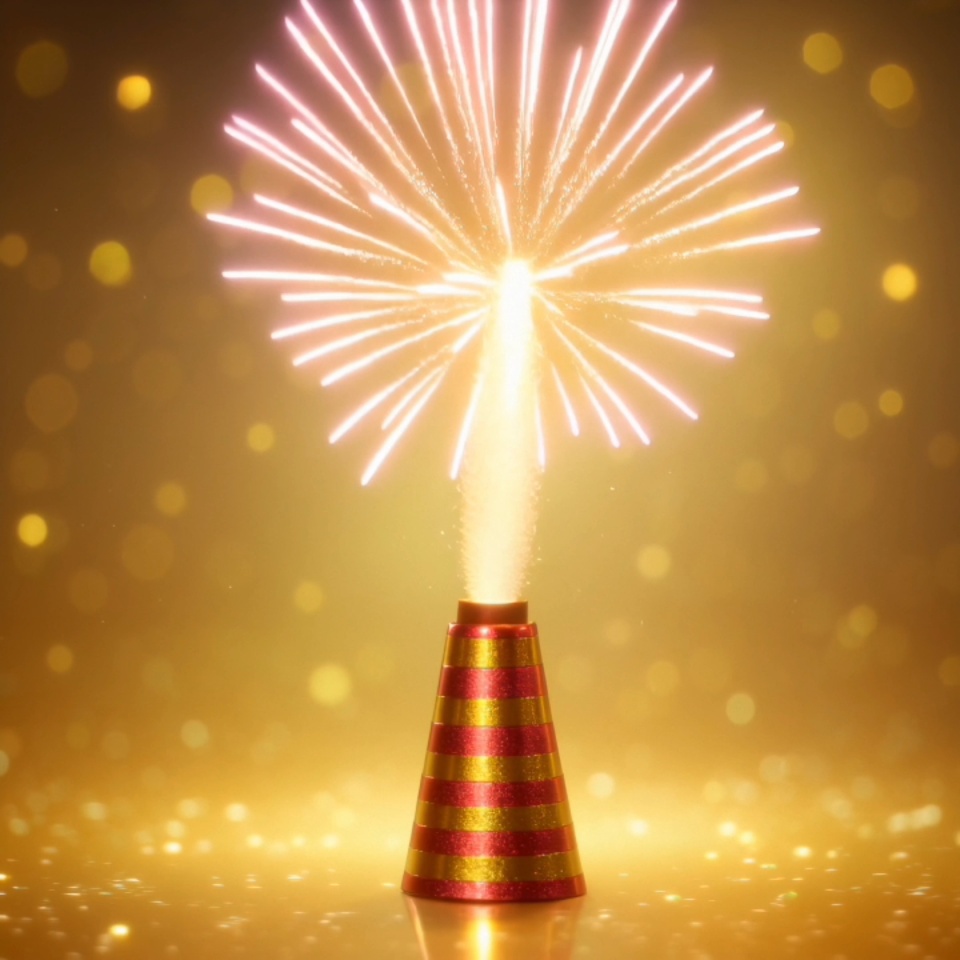 Fountain - an explosive digital surprise filled with light, glitter and celebration vibes.