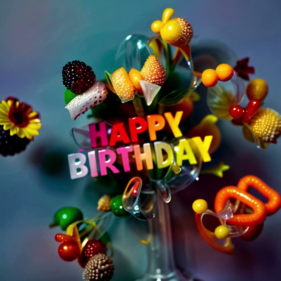 Happy Birthday Bloom - colorful digital birthday gift