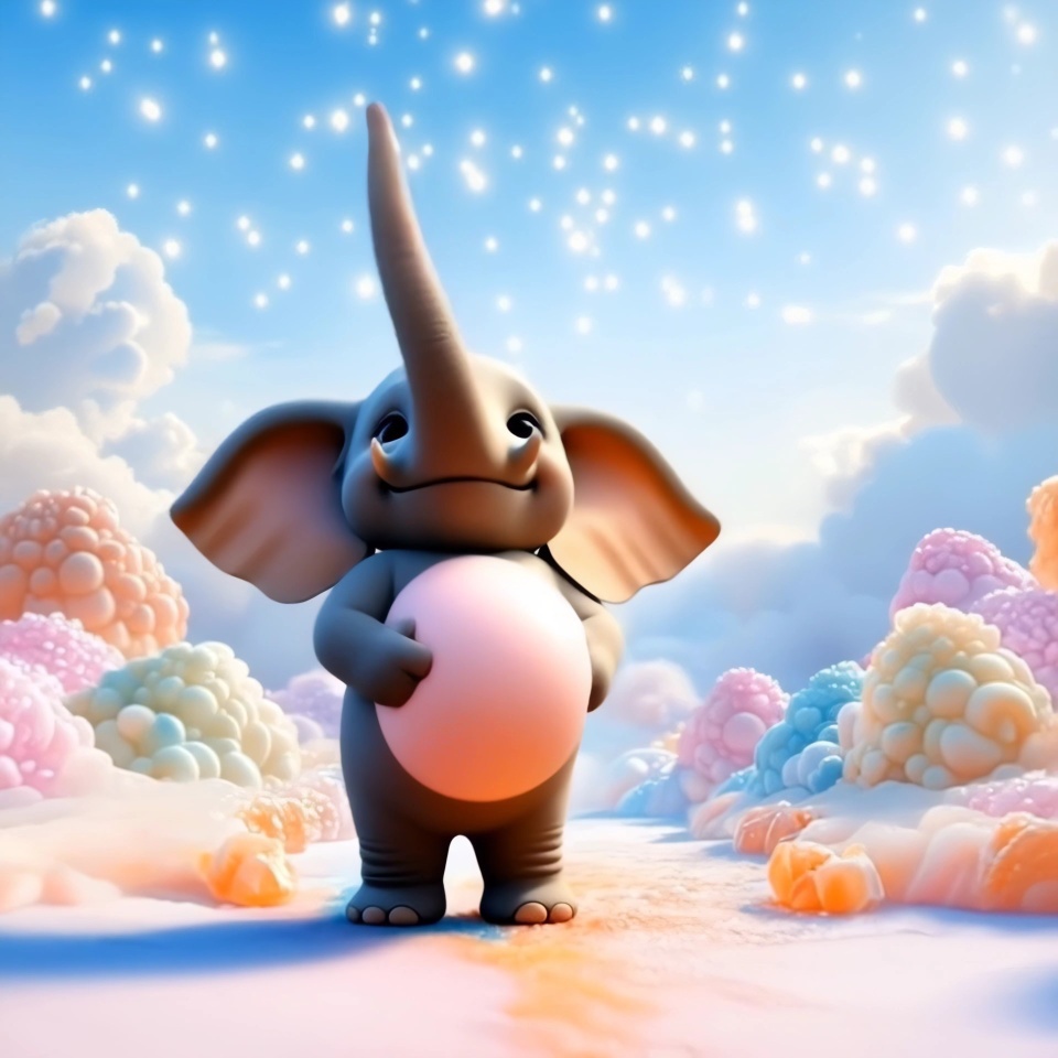 Toots, the Elephant - funny digital gift for laughing